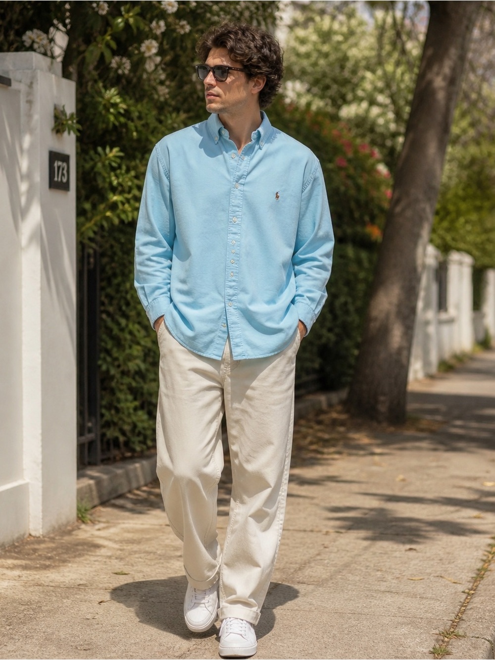 NWT Ralph Lauren Men’s Blue Label Button-Down Shirt – Aqua, 100% Cotton (Size M)
